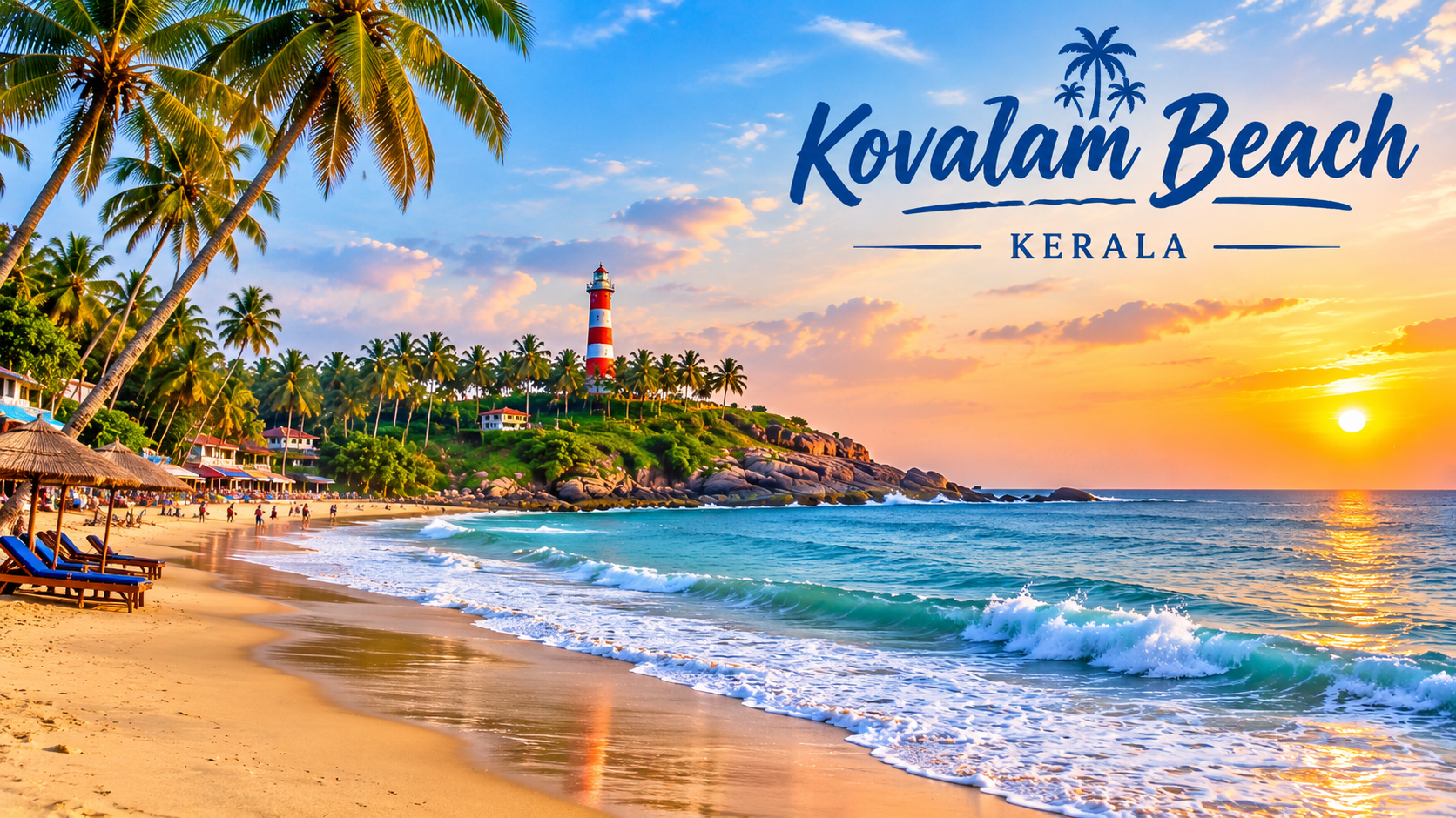 Kovalam Beach Sunset Postcard